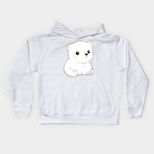 Cute baby polar bear Kids Hoodie